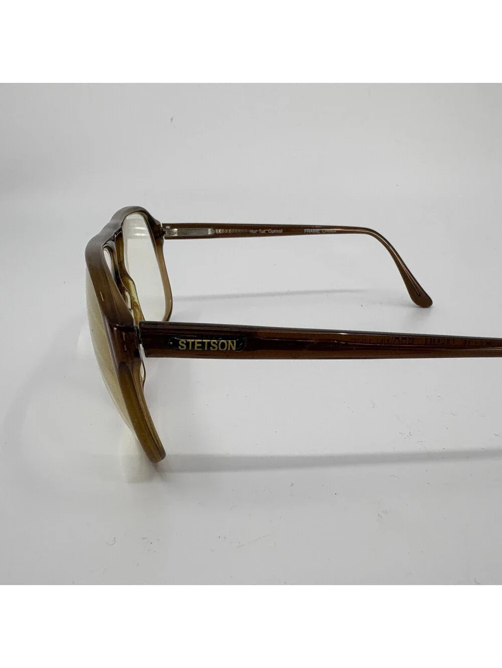 Stetson 39N Brown Hue Eyeglasses Frame Only 58-16 145mm China Vintage